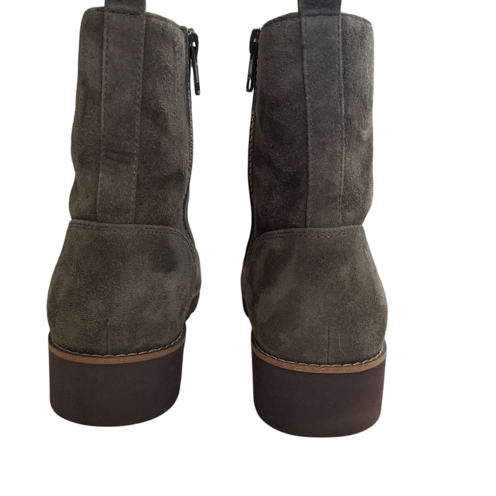 Vionic Lani Olive Suede Lace-Up Ankle Boots - Size 8.5 - NWOT- Water Repellant - Picture 4 of 9